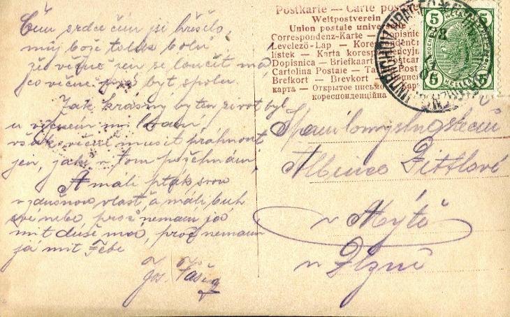 Přání - Dívenka v srdíčku