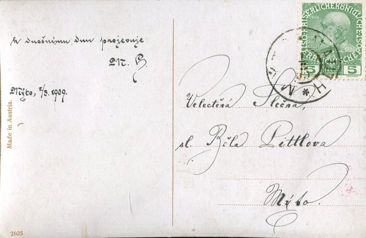 Přání - Dívka s kyticí