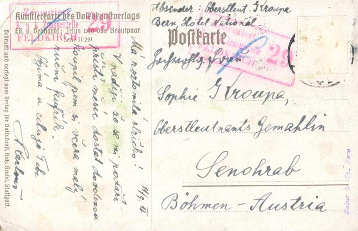 Náboženský - Polní pošta / Felpost / Feldkirch