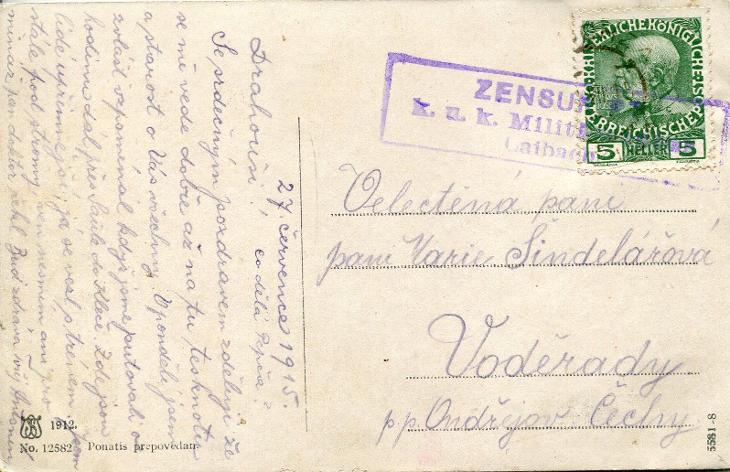 Bled (Slovinsko) k.u.k. Milita... Laibach / Polní pošta / Feldpost