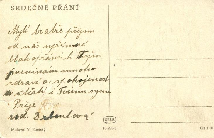 Koutský, V. - Srdečné přání - květ, jabloň