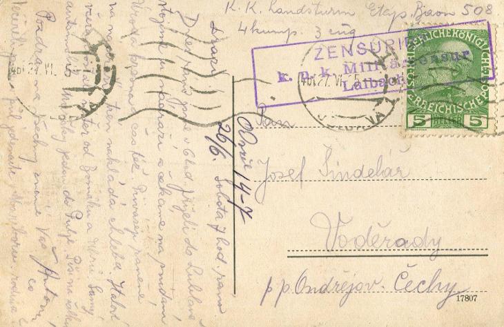 Ljubljana / Lublaň (Slovinsko) - Polní pošta / Feldpost