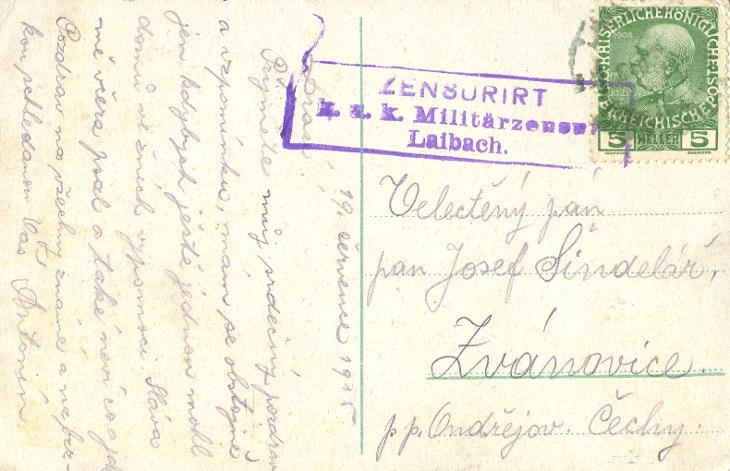 Ljubljana / Lublaň (Slovinsko) - Polní pošta / Feldpost