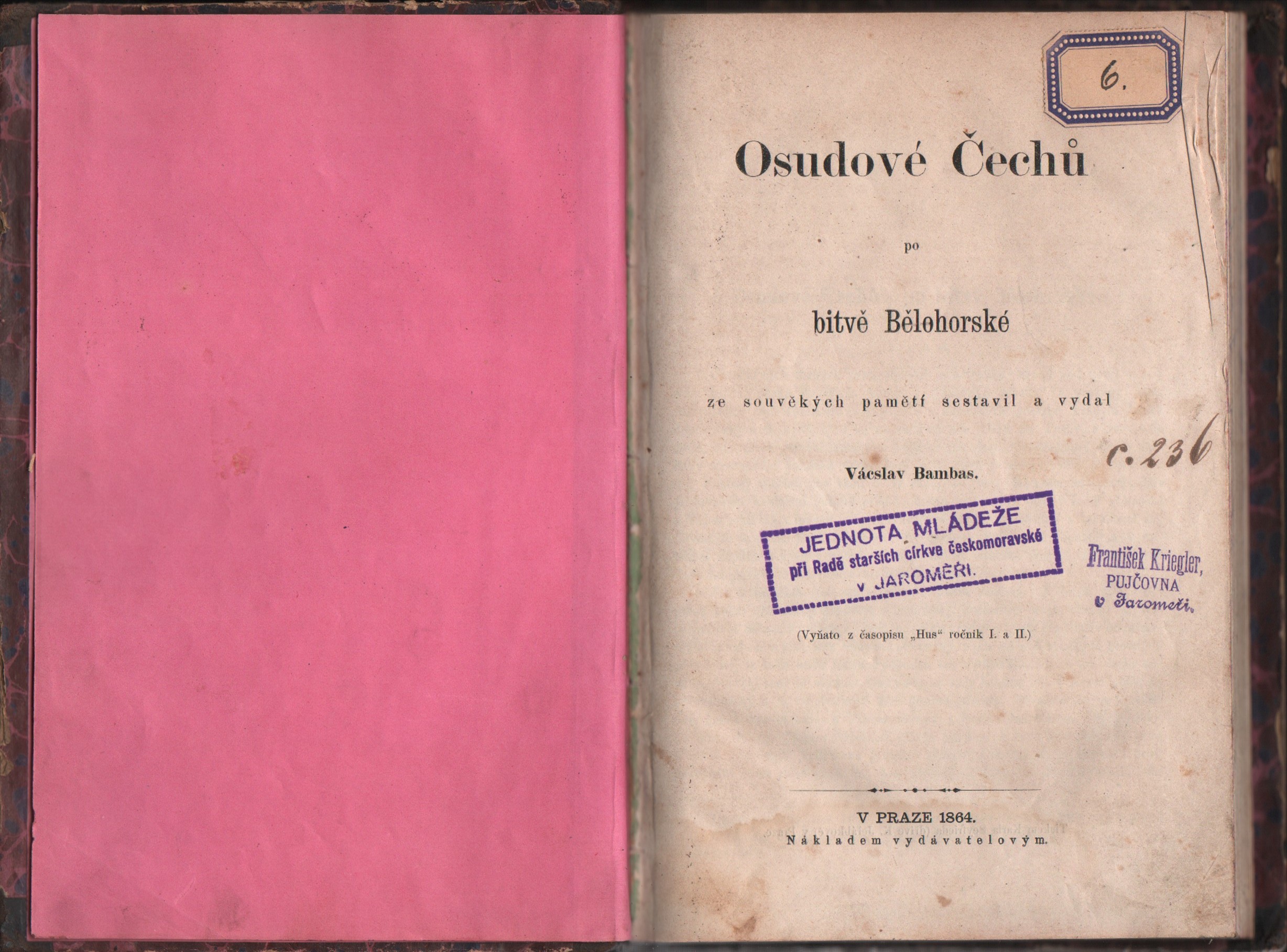 Bambas, Vácslav - Osudové Čechů po bitvě Bělohorské