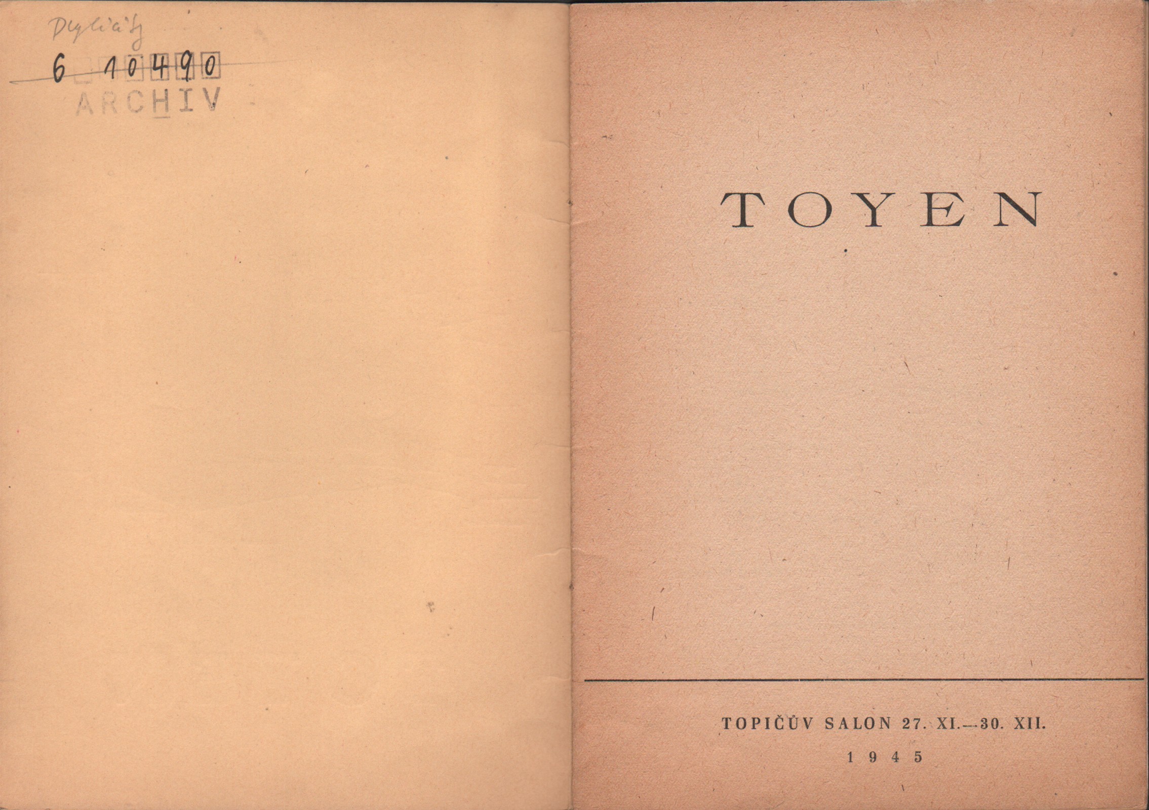Toyen (poničená obálka)