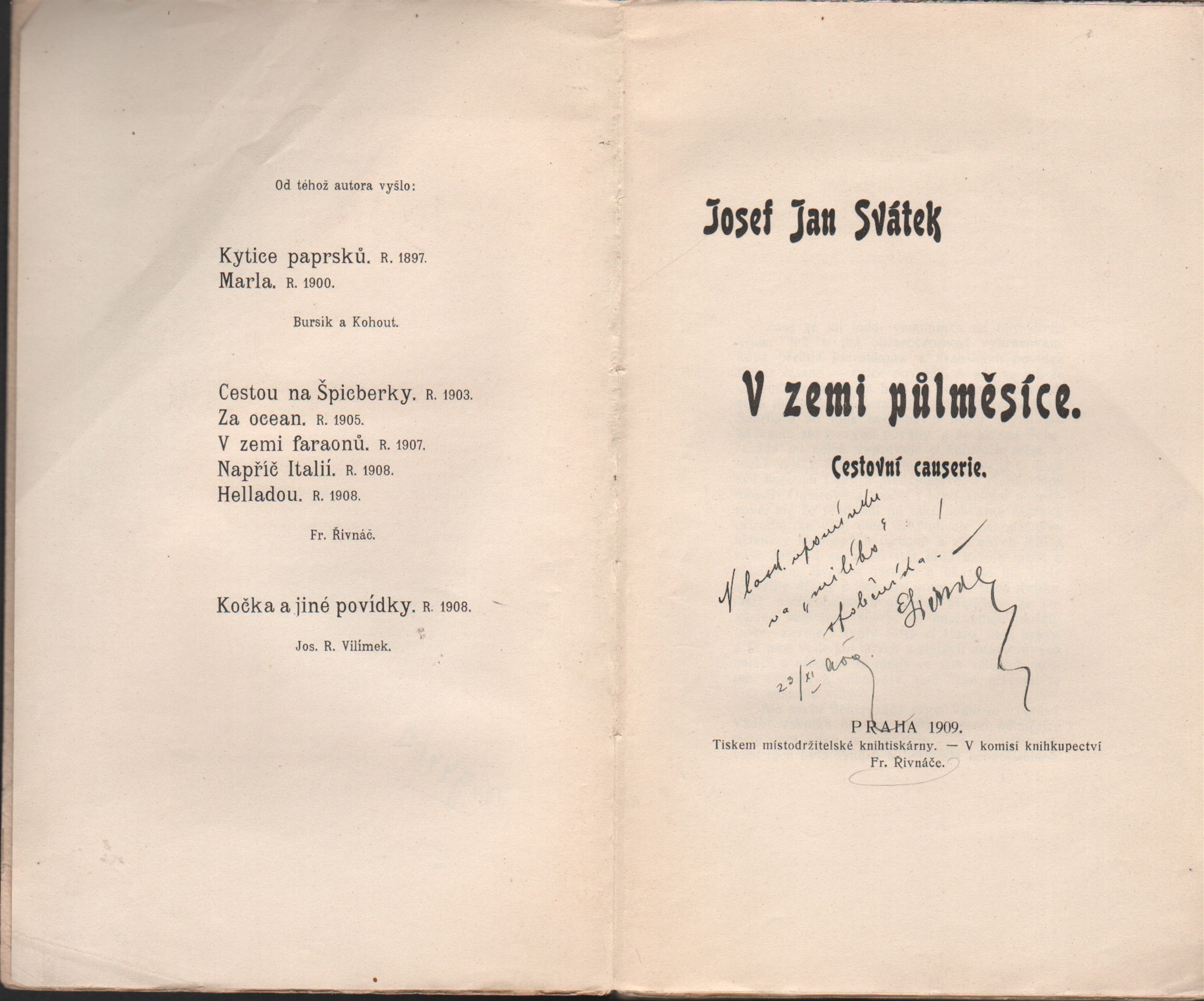 Svátek, Josef Jan - V zemi půlměsíce