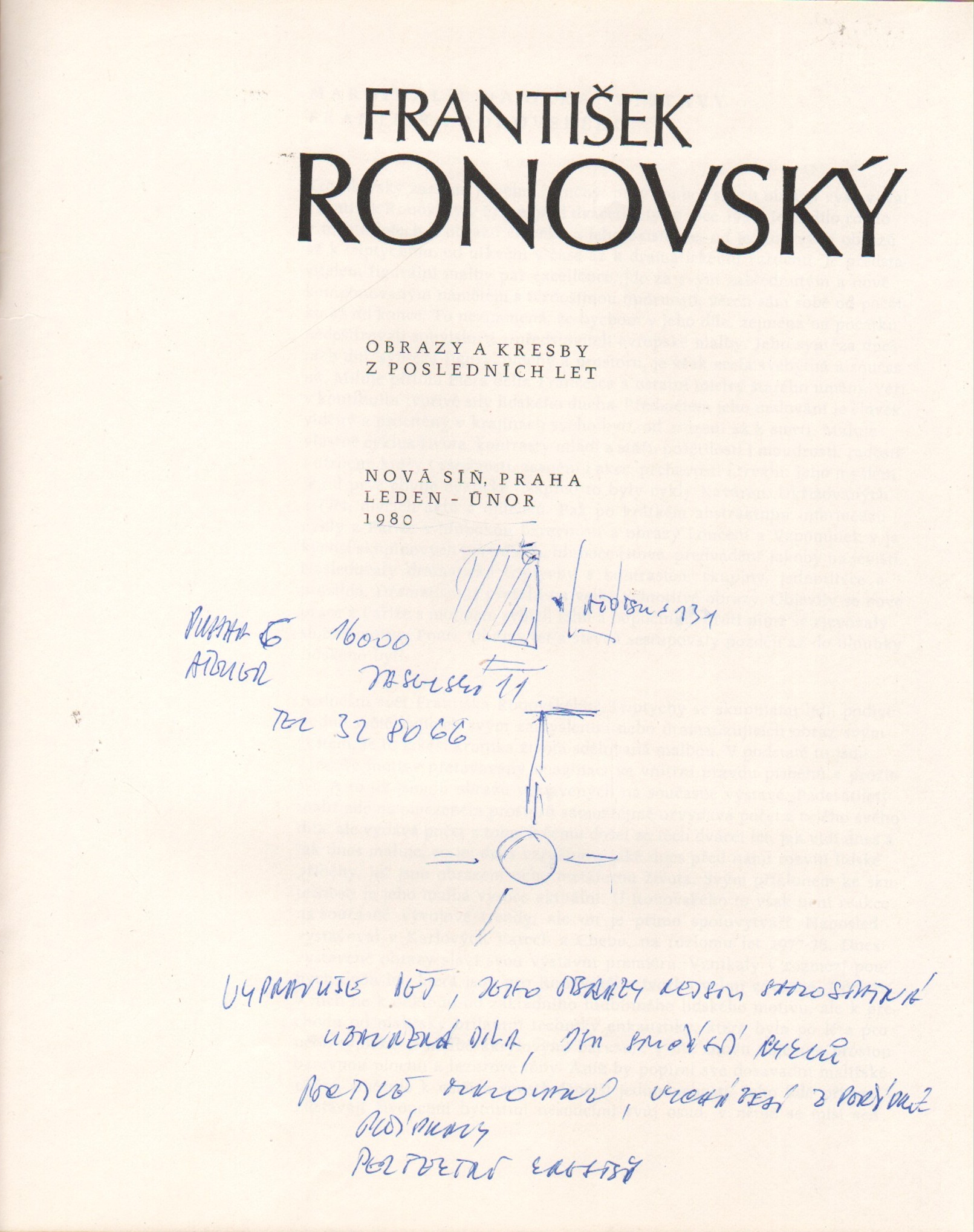 František Ronovský: Obrazy a kresby z posledních let (podpis)