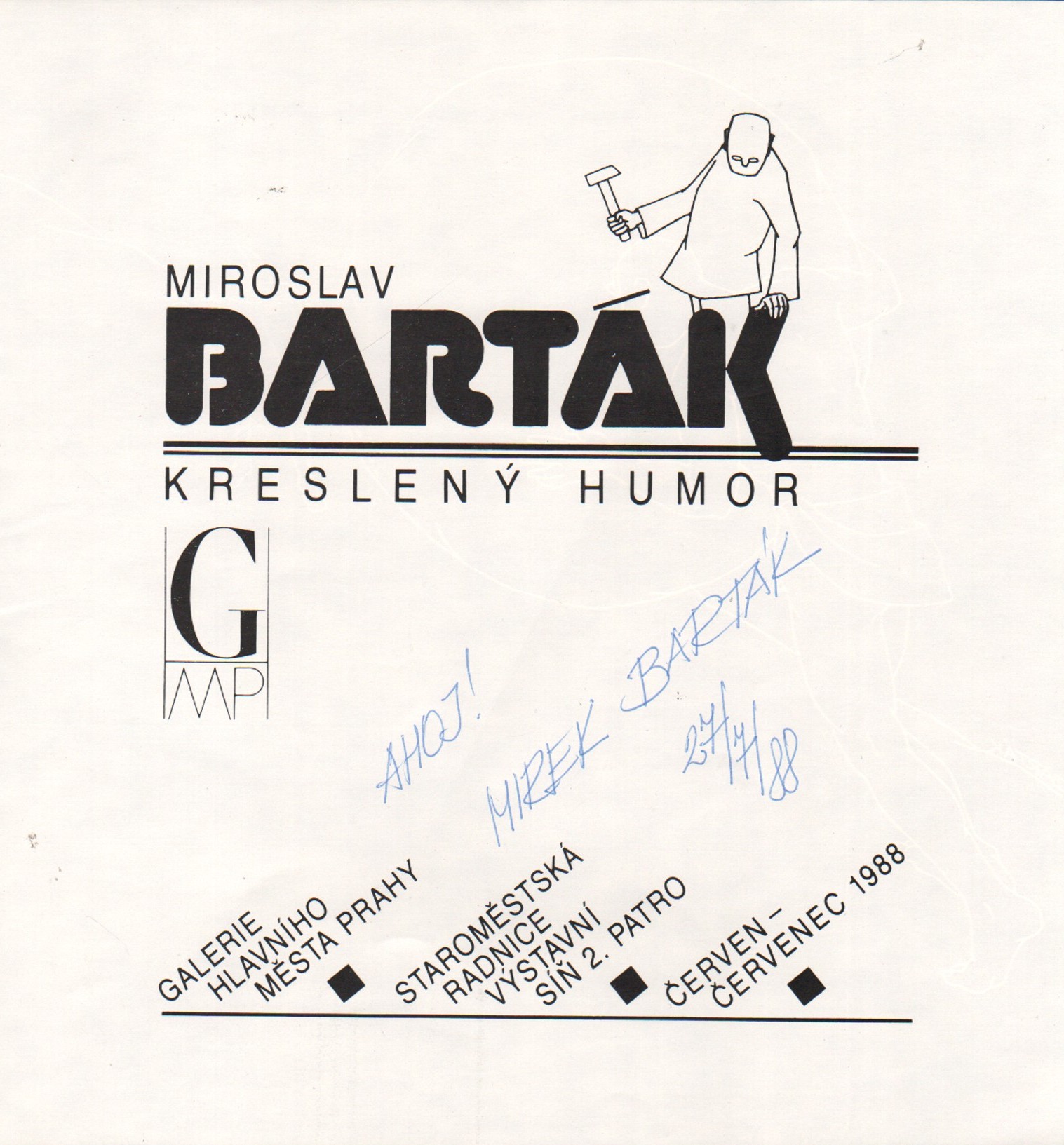 Miroslav Barták: Kreslený humor (podpis)