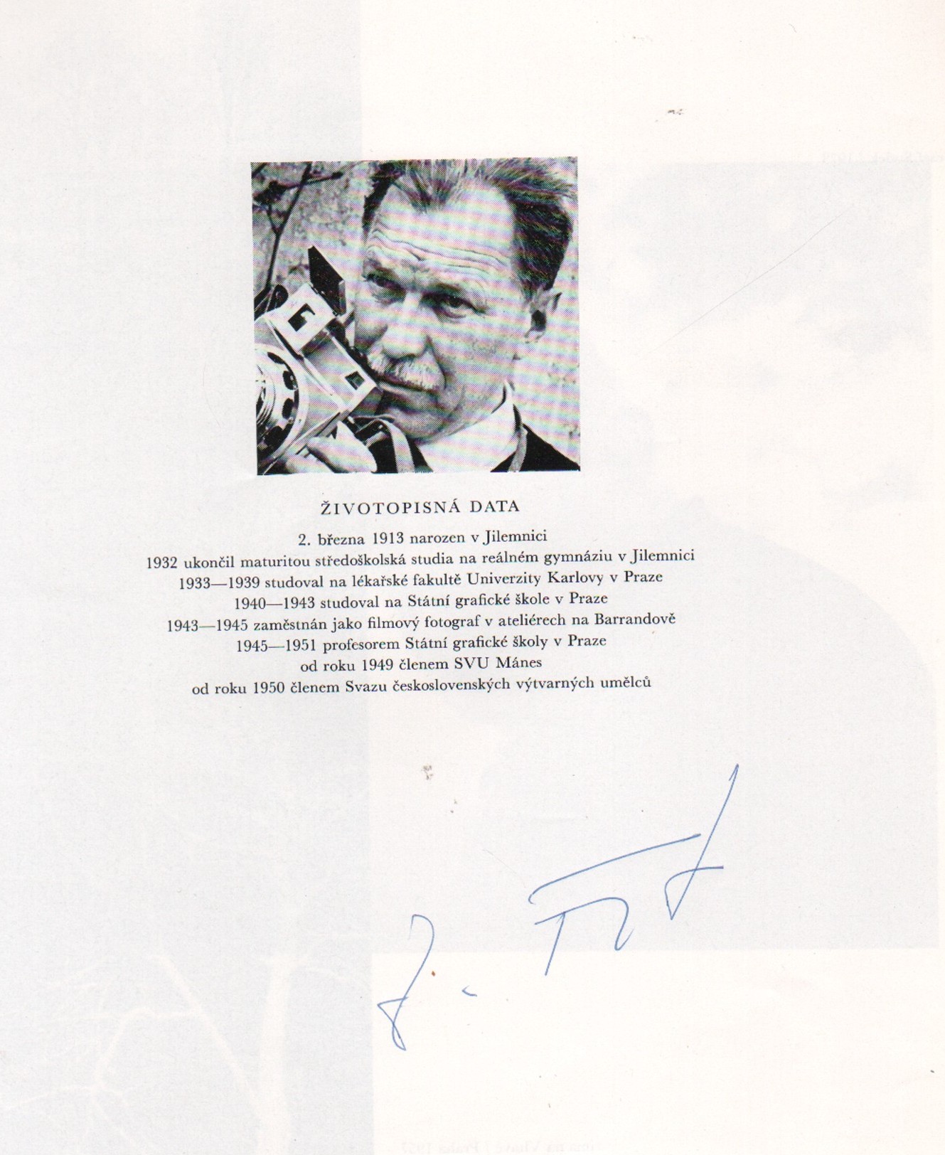 Zdenko Feyfar: Fotografie 1932-82 (podpis)