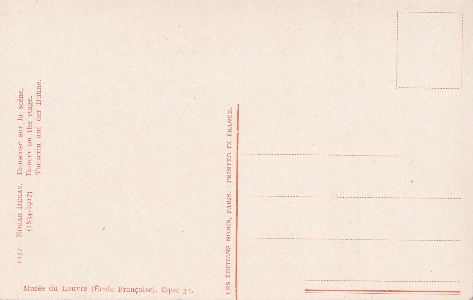 Degas, Edgar - Baletka na jevišti