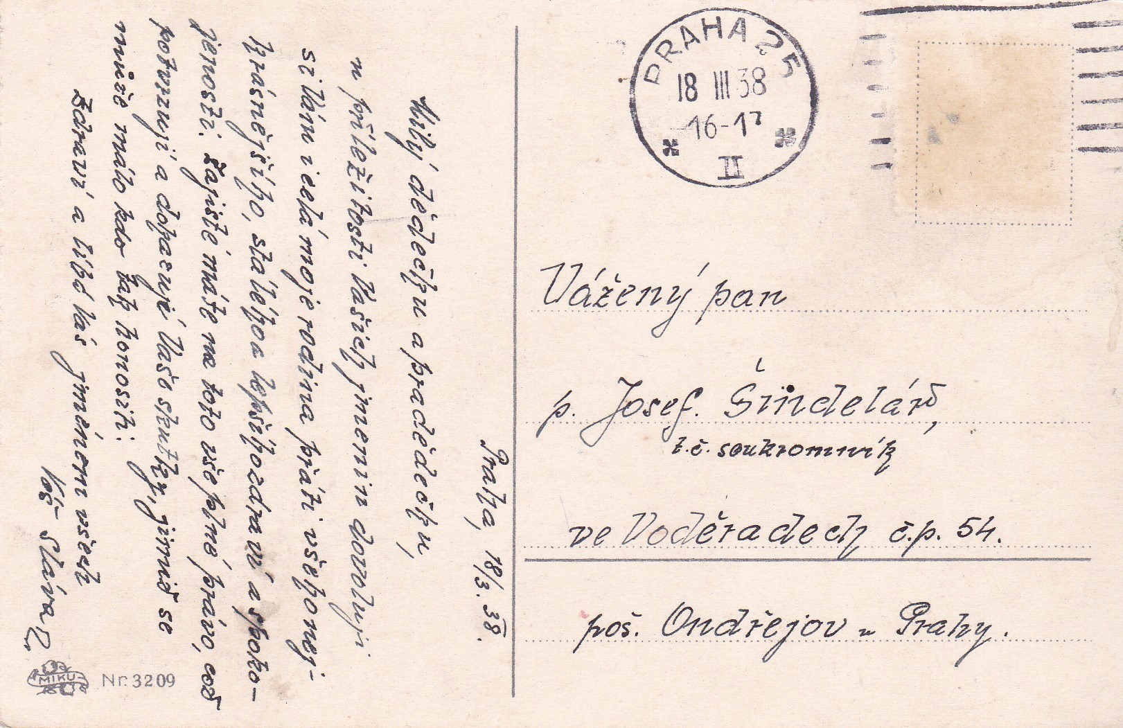 Srdečné blahopřání k jmeninám