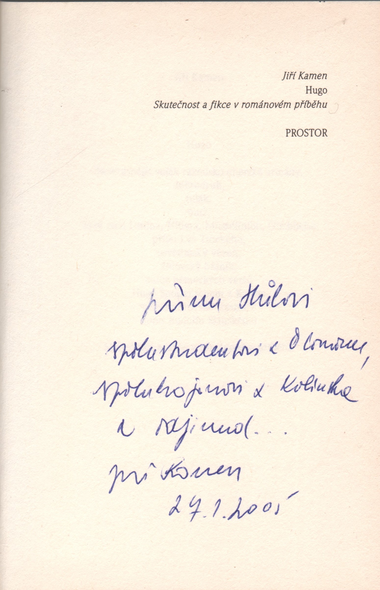 Kamen, Jiří - Hugo (podpis)