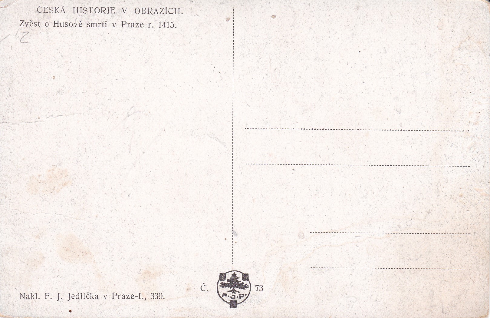 Česká historie v obrazích: Zvěst o Husově smrti v Praze r. 1415