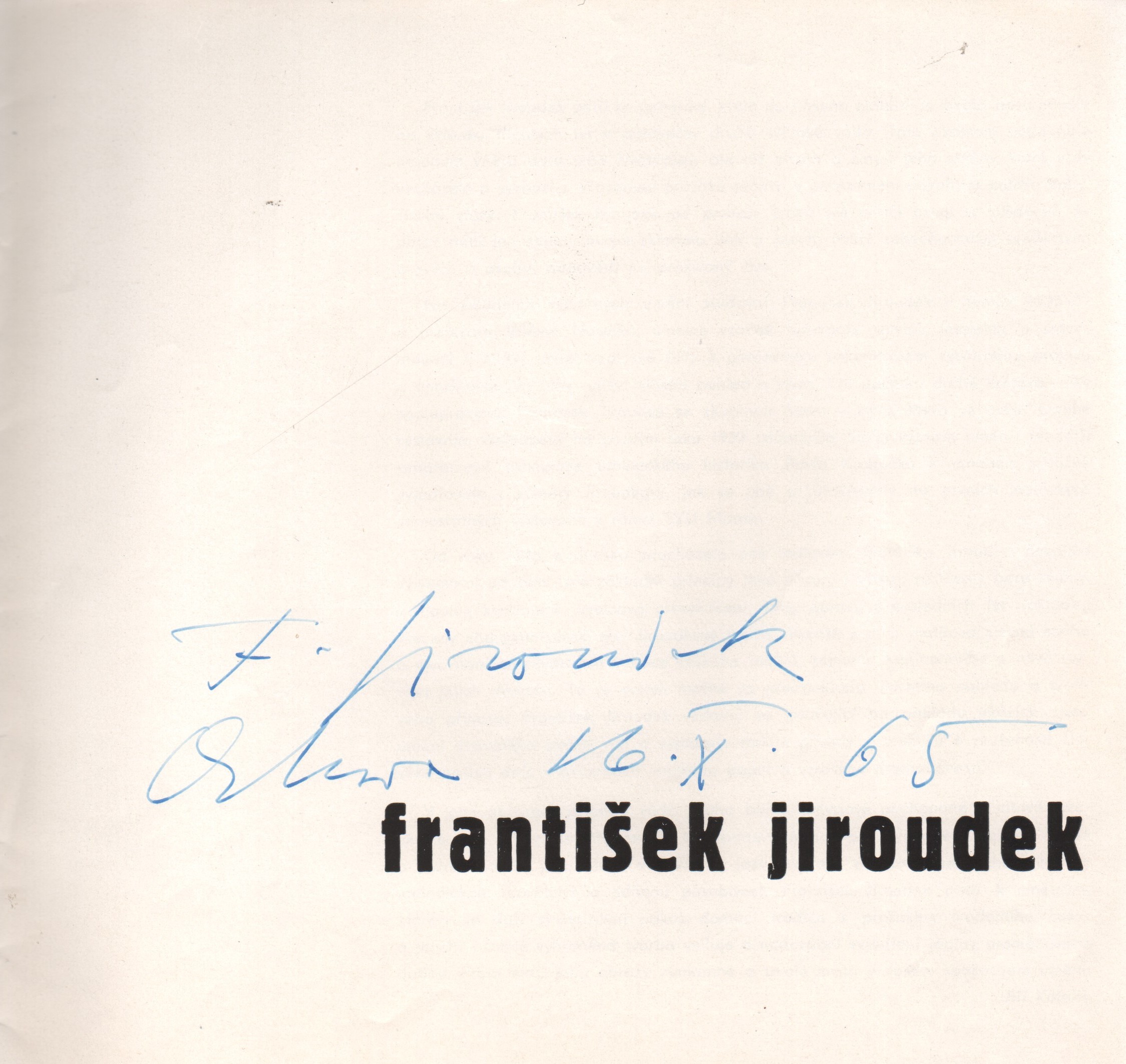 František Jiroudek (podpis)