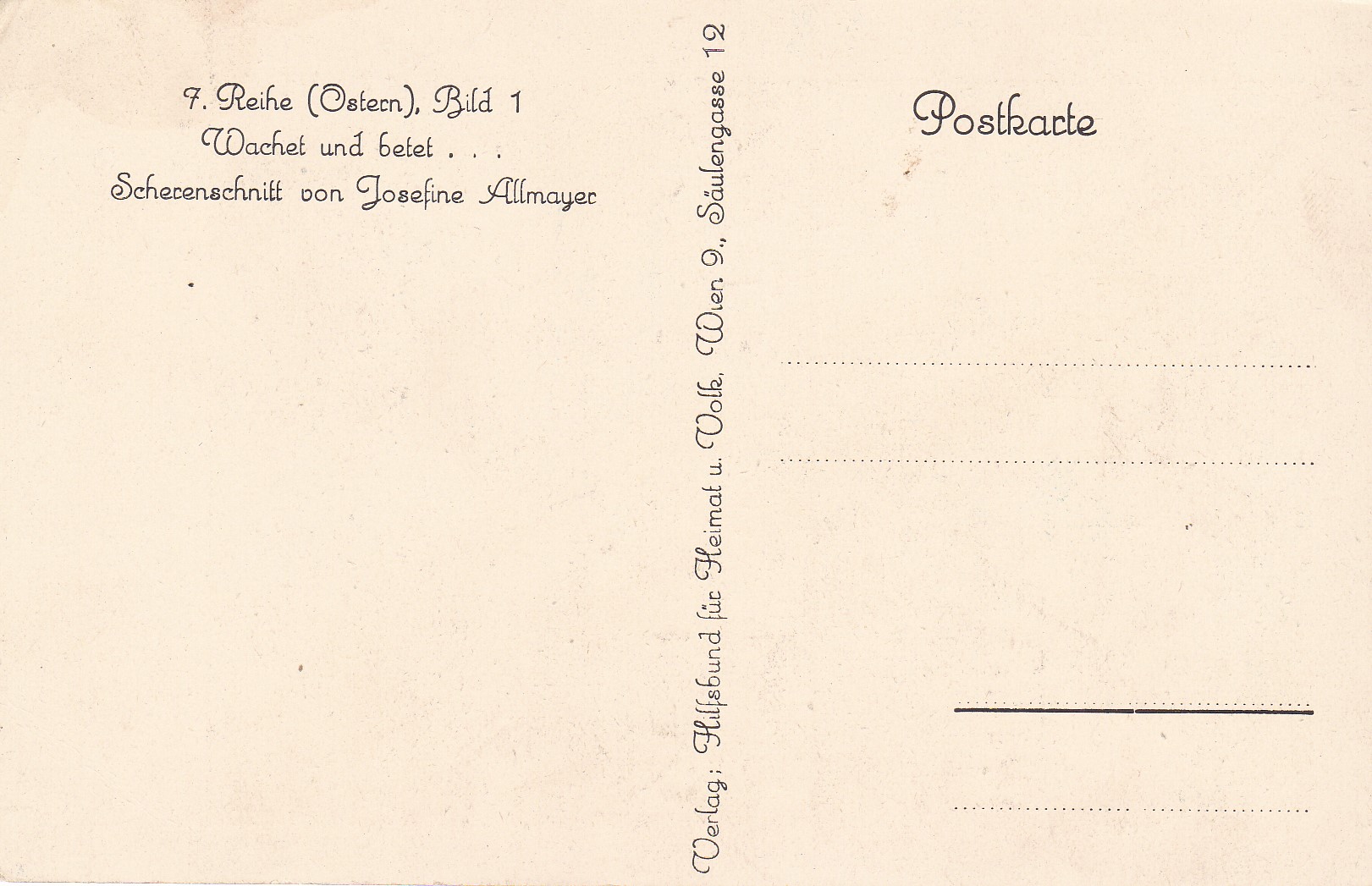 Allmayer, Josefine - Wachet und Betet / Bděte a modlete se