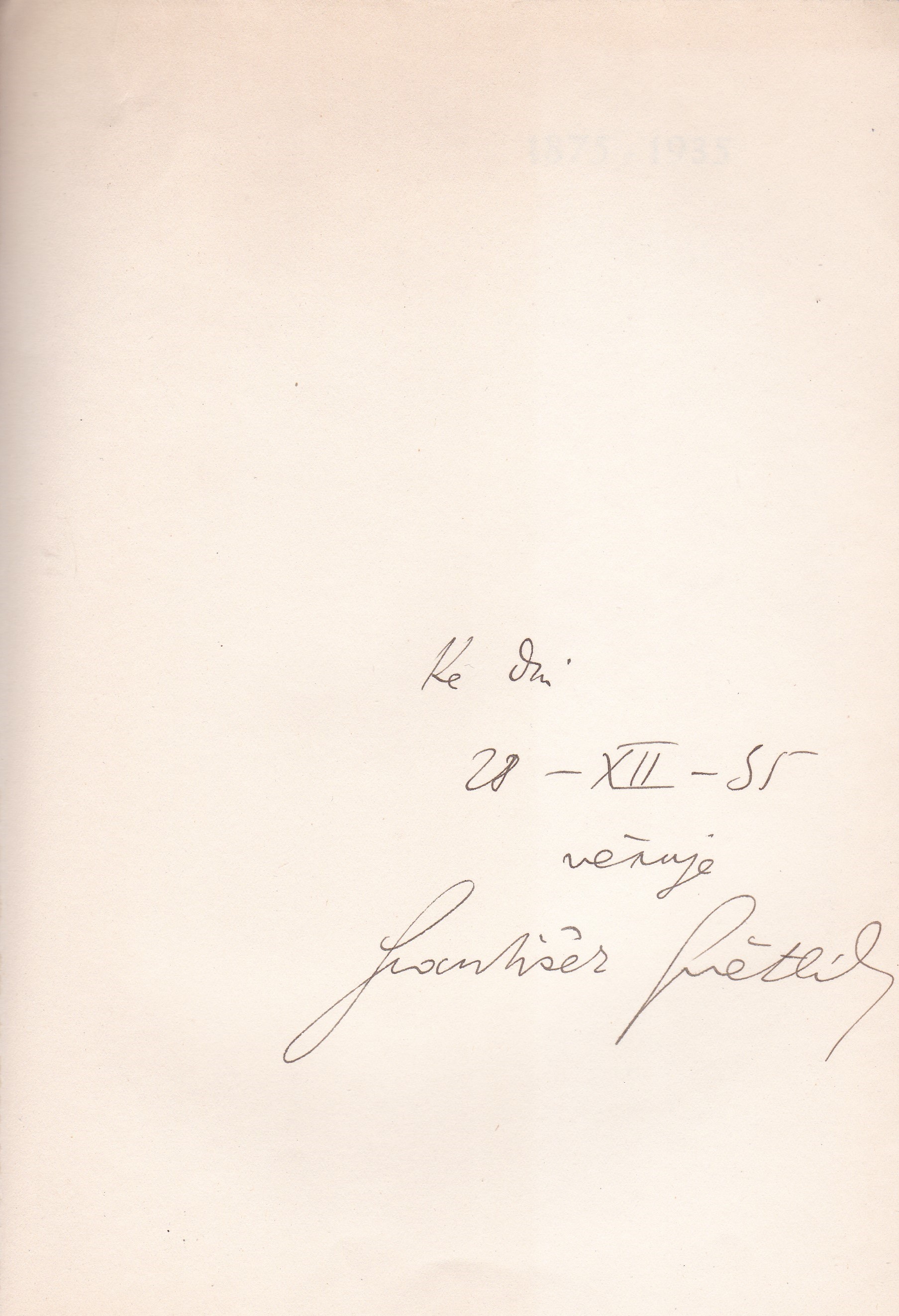 František Světlík šedesátníkem (podpis)