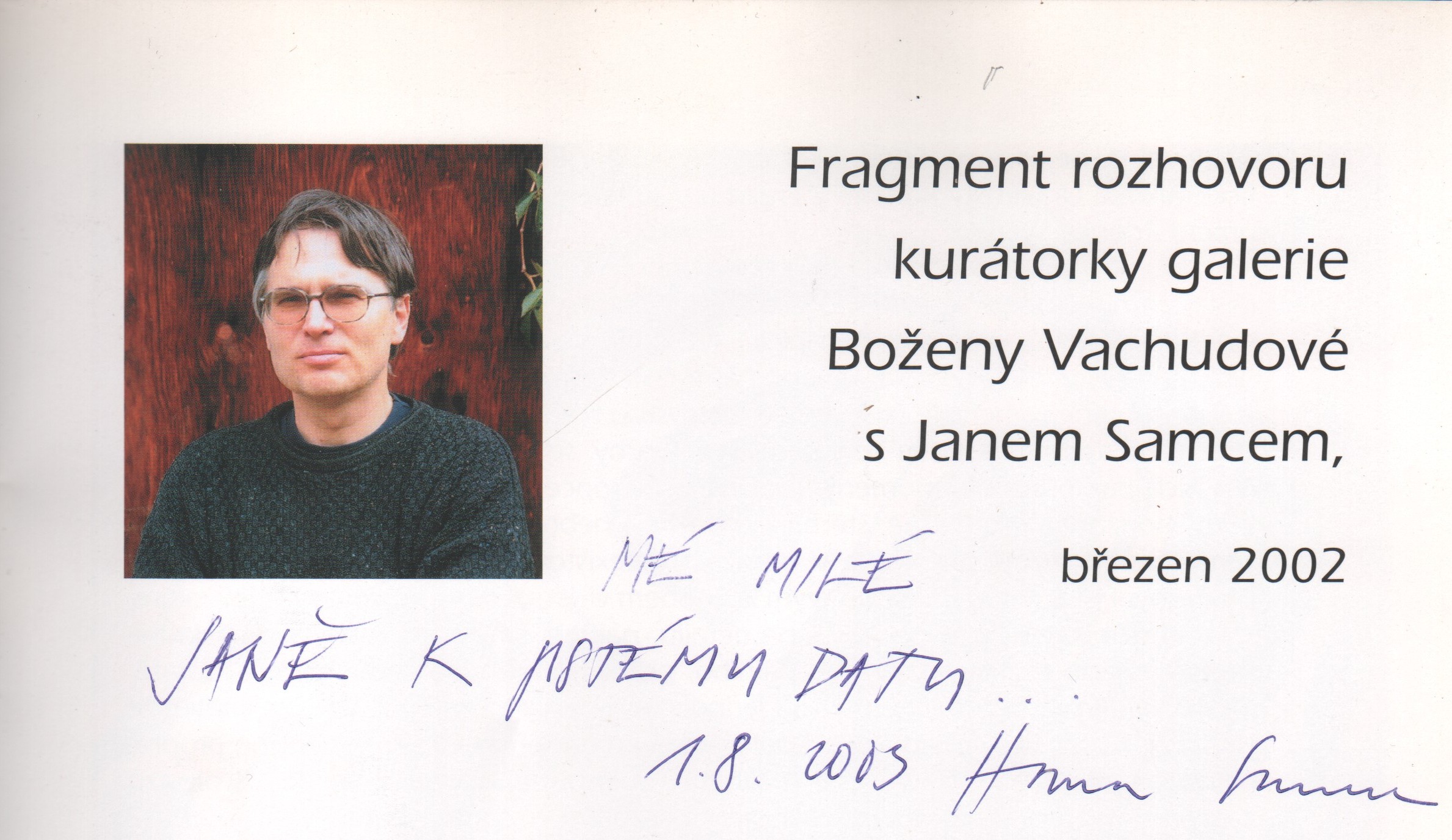 Jan Samec: Fragmenty malby (podpis)