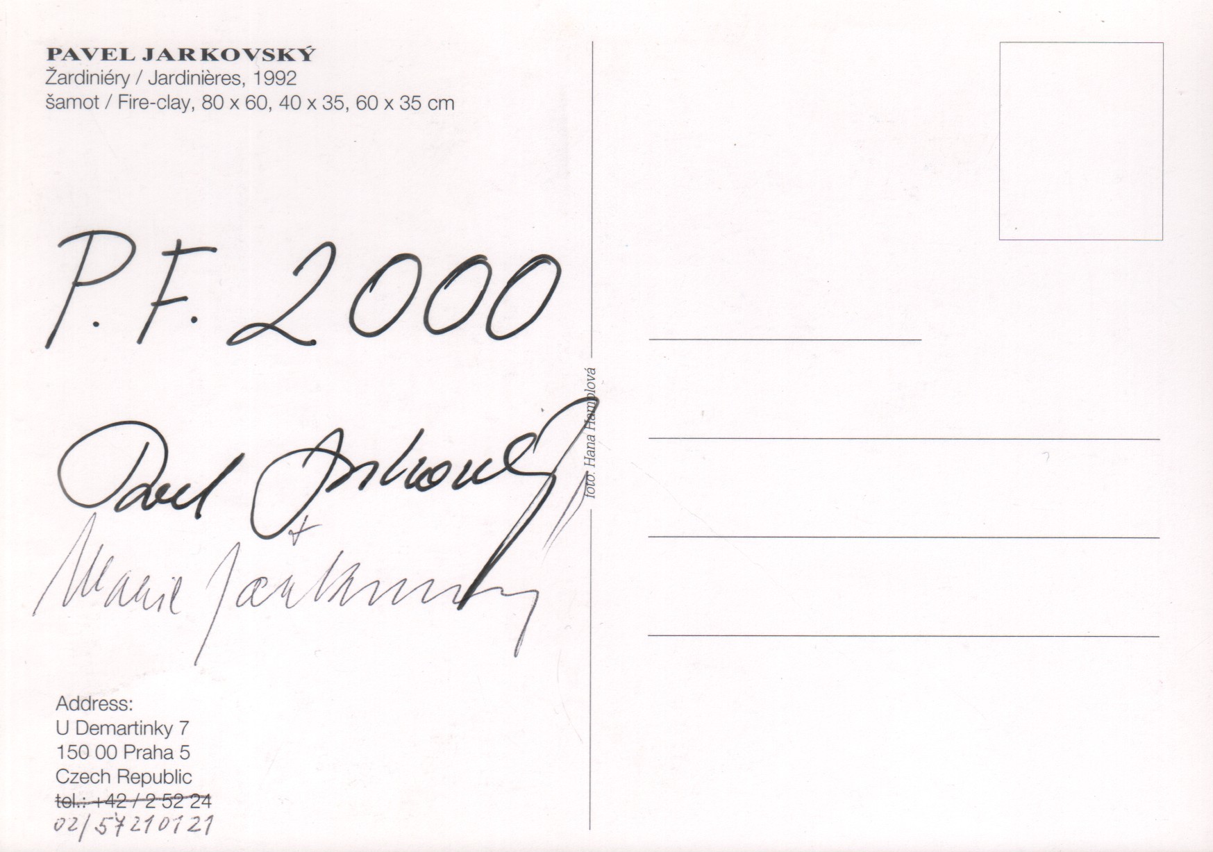 Pavel Jarkovský, Marie Jarkovská - P.F. 2000