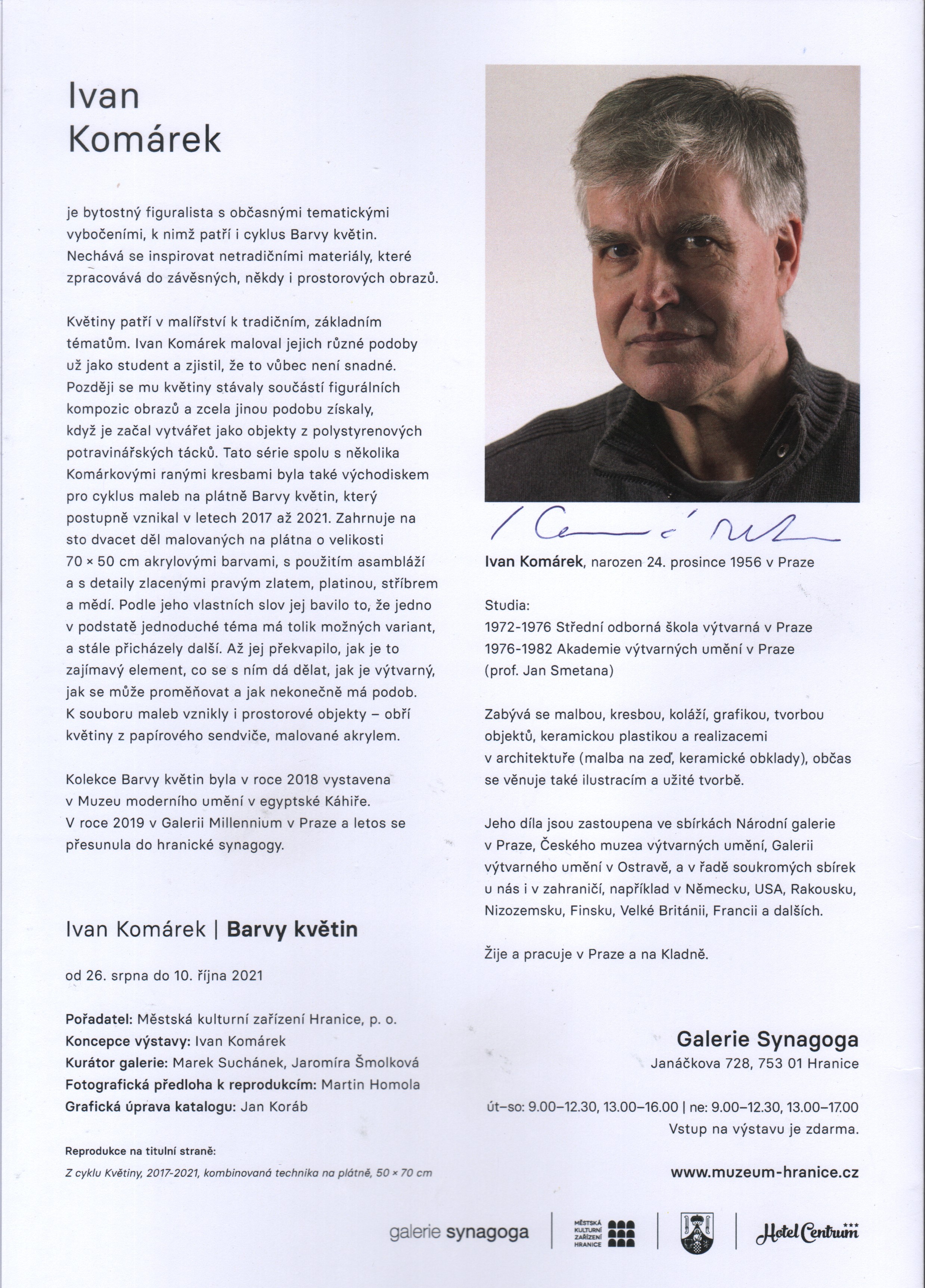 Ivan Komárek: Barvy květin (podpis)