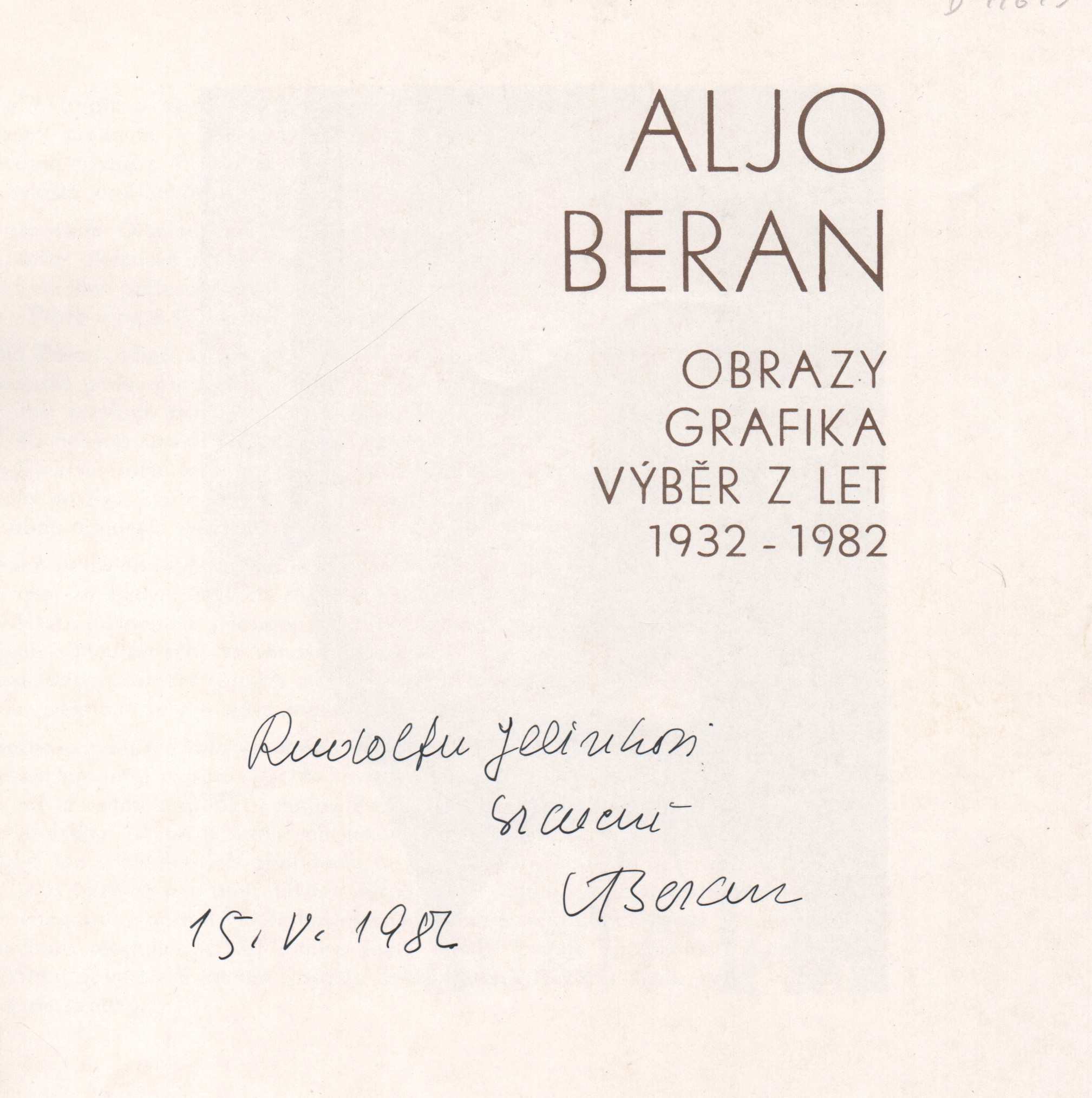Aljo Beran: Obrazy, grafika (podpis)