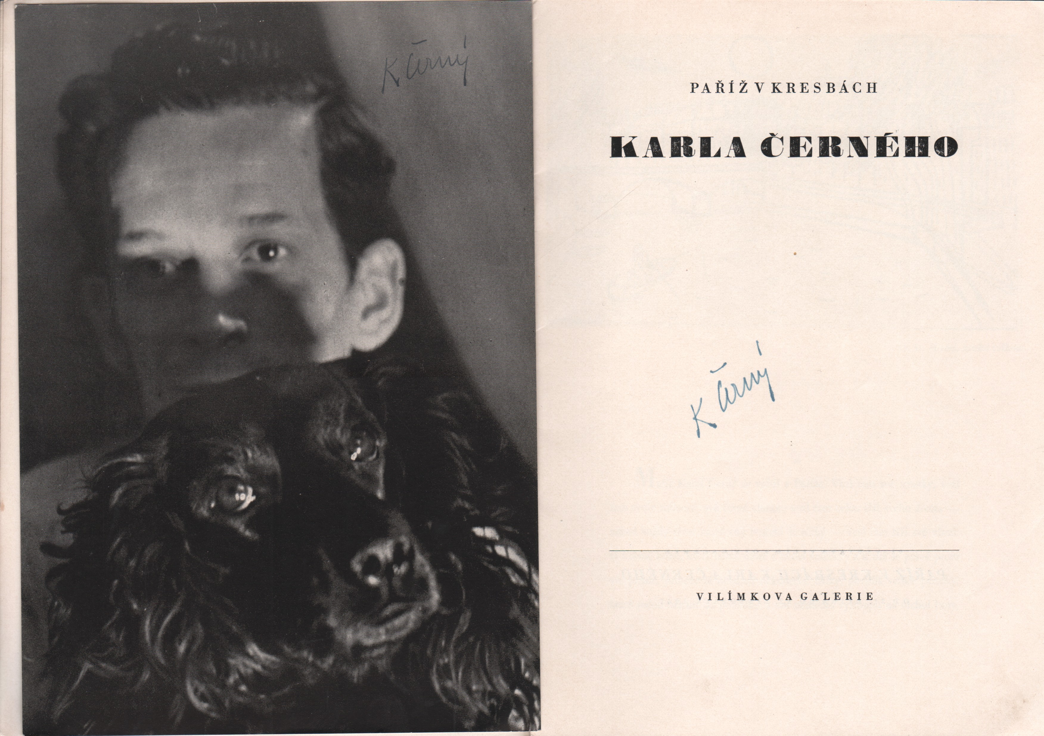 Paříž v kresbách Karla Černého (podpis)
