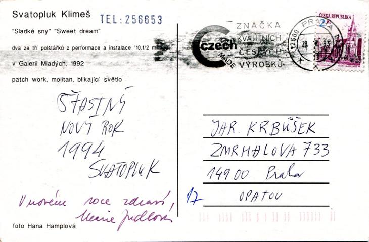 Svatopluk Klimeš: Sladké sny (podpis)