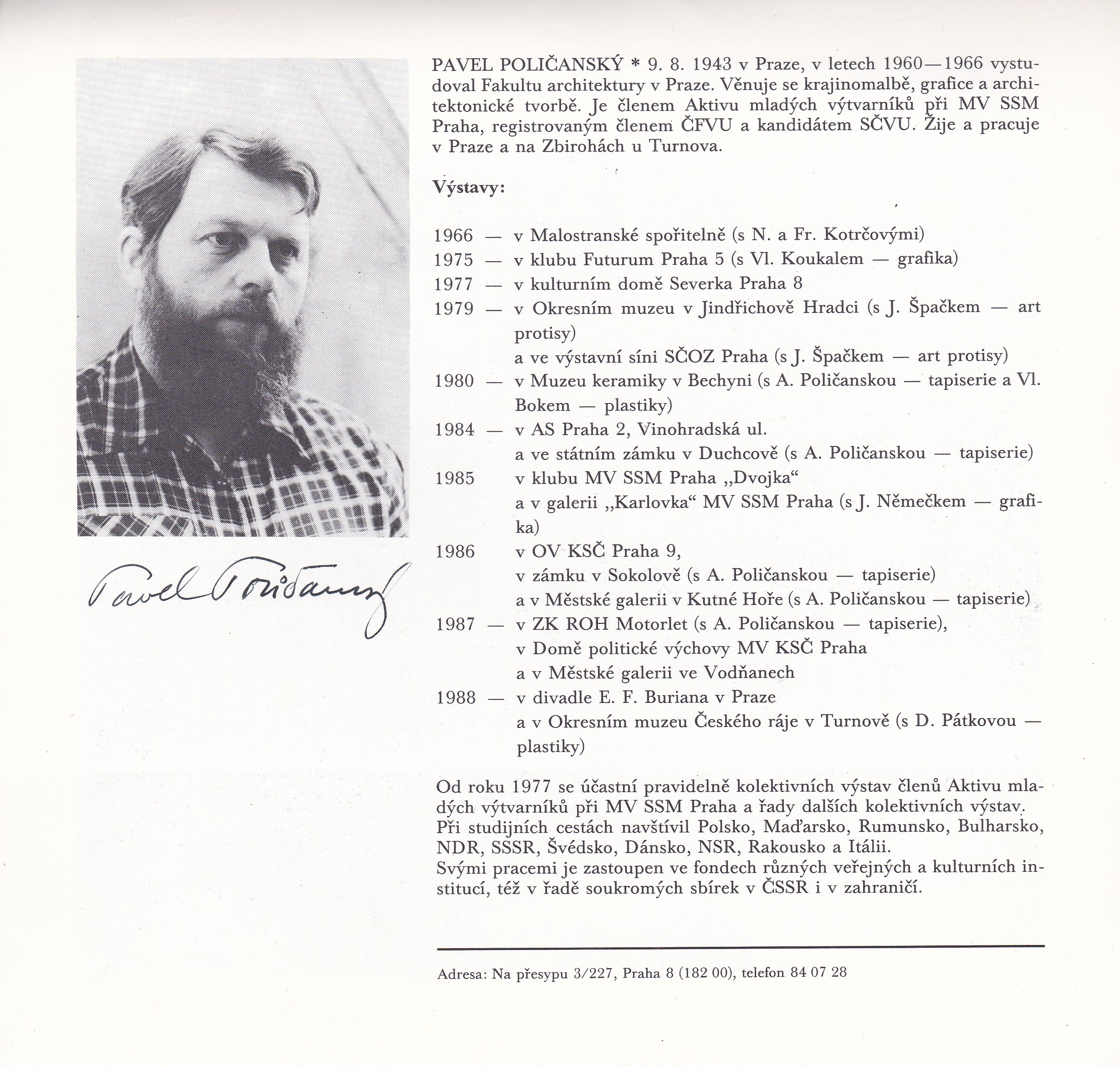 Dagmar Pátková, Pavel Poličanský (podpis)