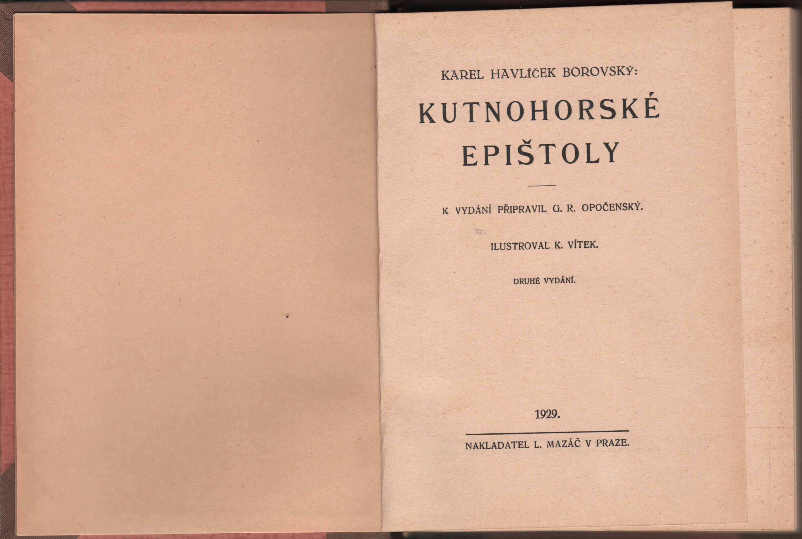 Havlíček Borovský, Karel - Kutnohorské epištoly