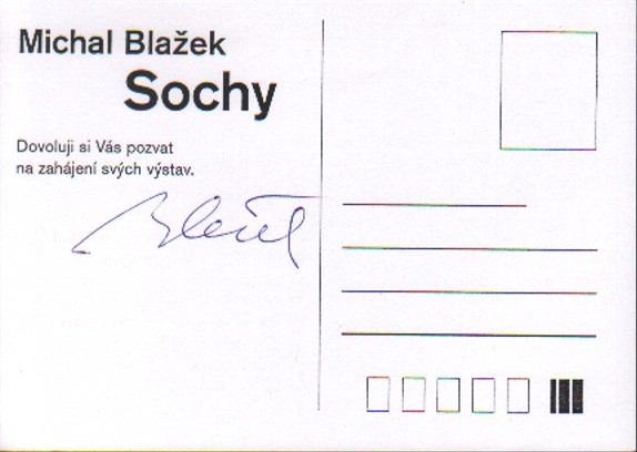 Michal Blažek: Sochy (podpis)