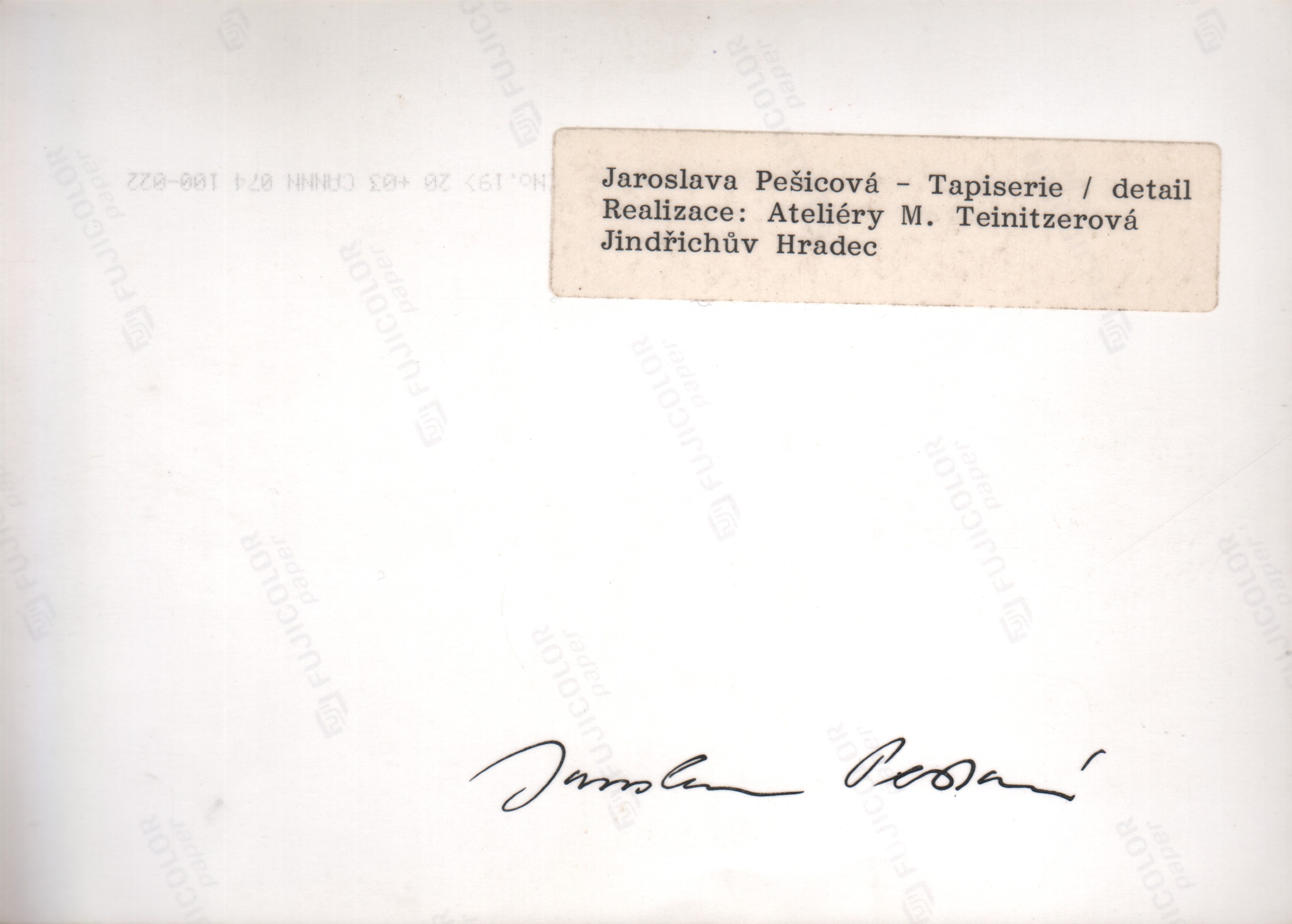Jaroslava Pešicová (podpis)