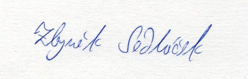 Zbyněk Sedláček (podpis)