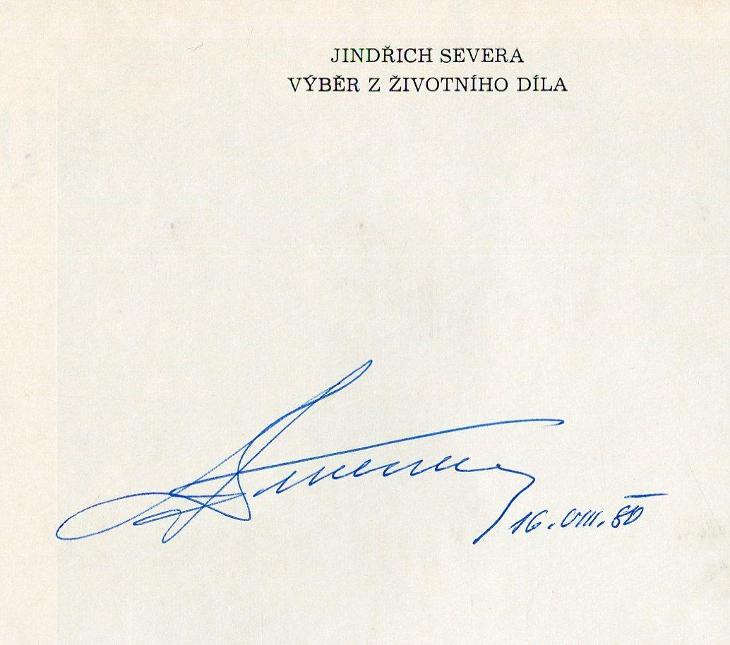 Jindřich Severa (podpis)