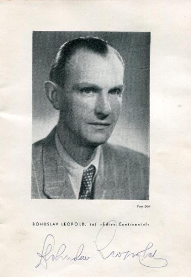 Bohuslav Leopold - Edition Continental (podpis)