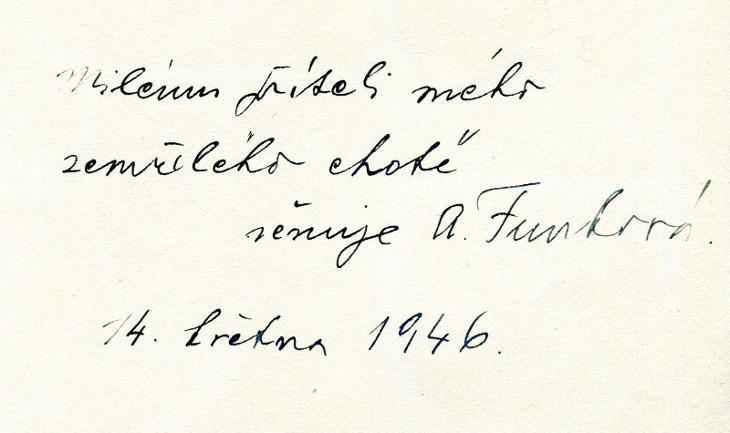 Kalista, Zdeněk - Svatovítské triforium - A. Funková (podpis)