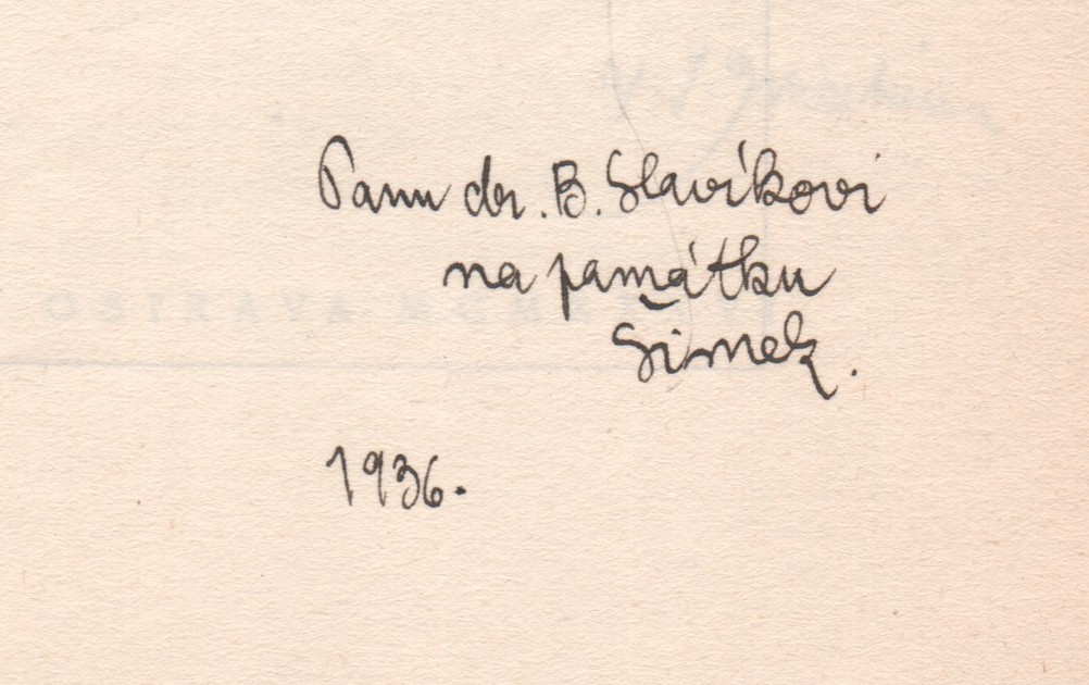 Šimek, R.F. - Básník V. J. Matina (podpis)