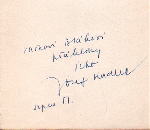 Kadlec, Josef - Maxim Gorkij v Československu (podpis)