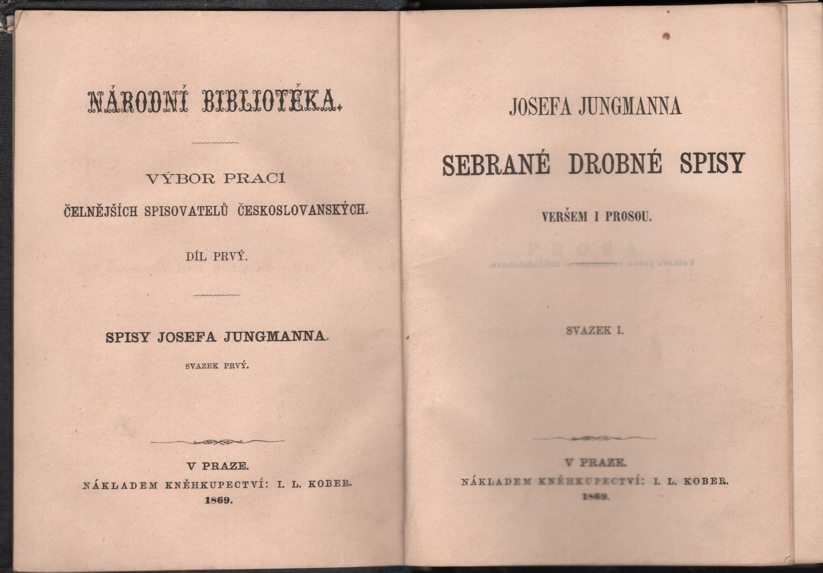Jungmann, Josef - Sebrané drobné spisy