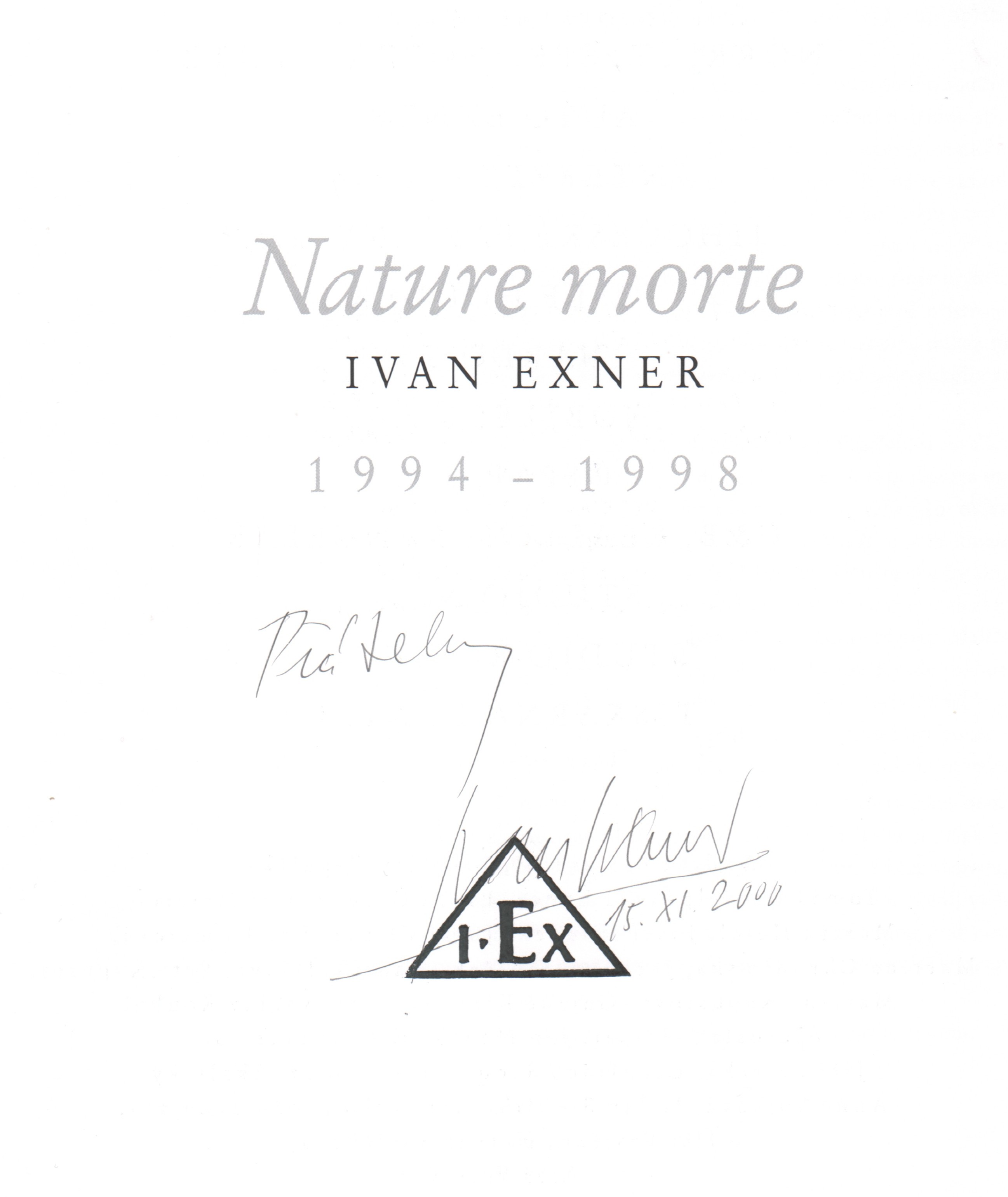 Ivan Exner: Contro corrente (podpis)