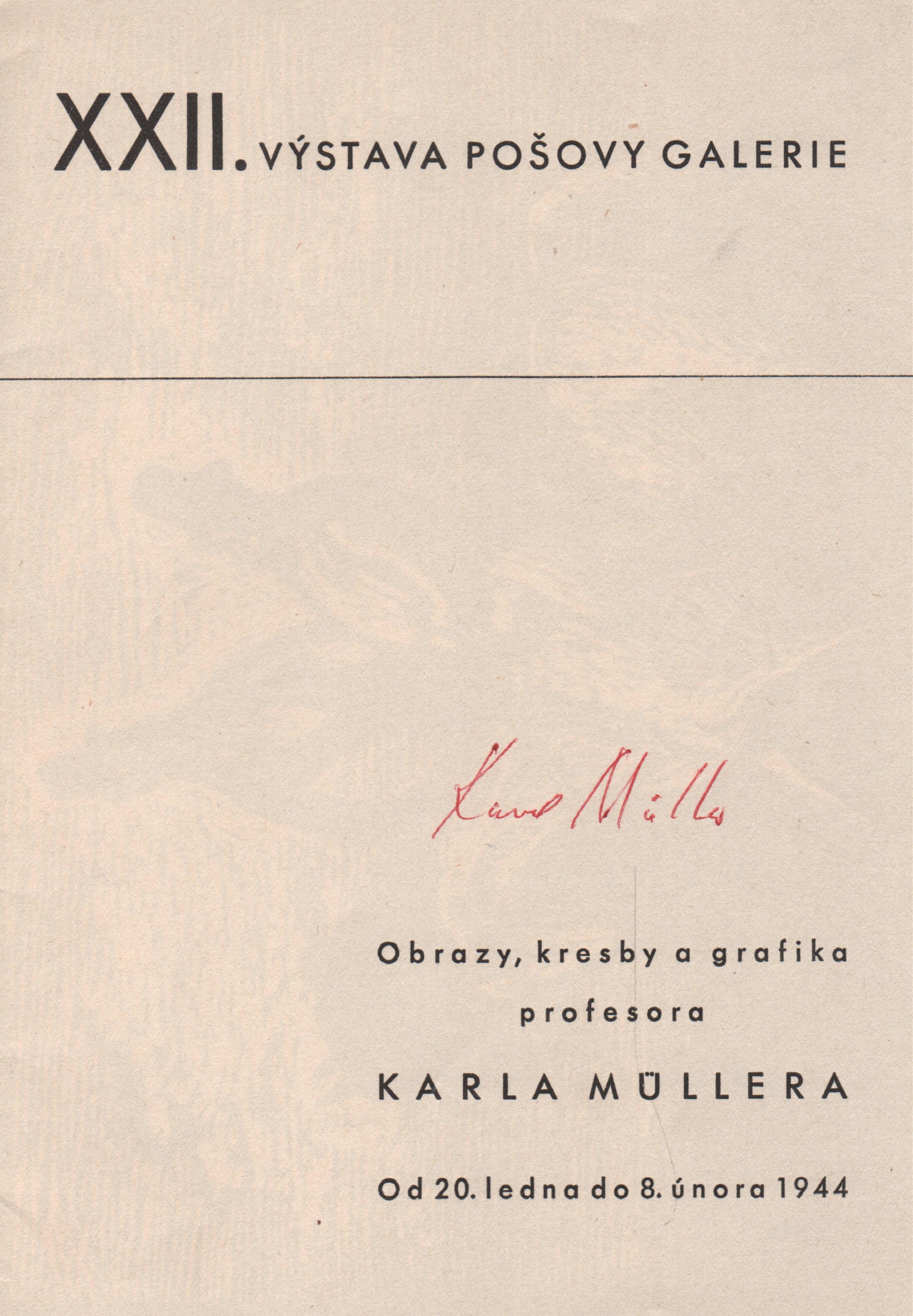 Karel Müller: Obrazy, kresby a grafika / Bilder, Zeichnungen und Graphik (podpis)