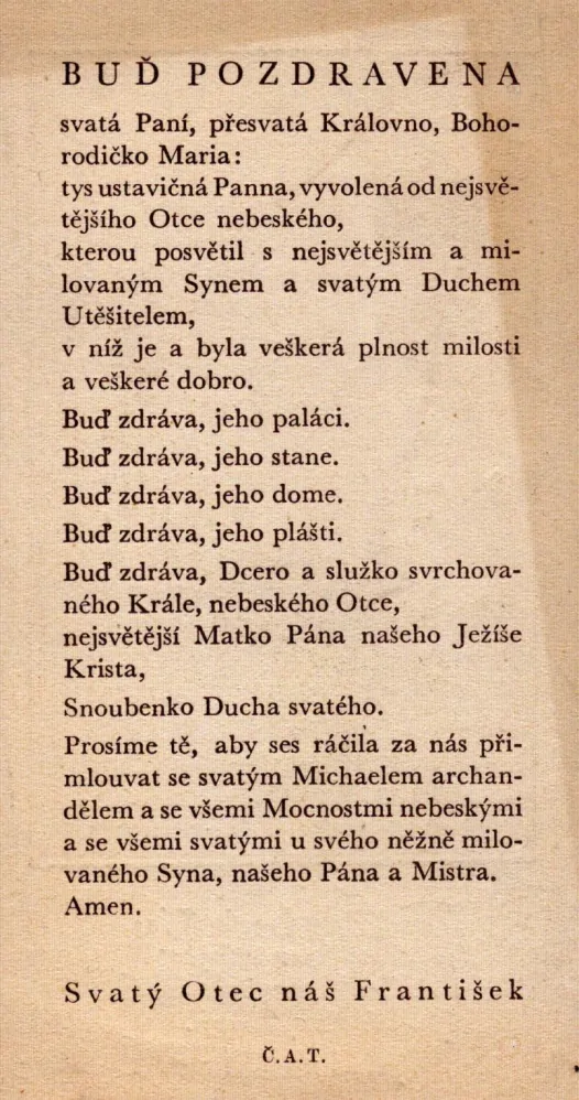 Buď pozdravena