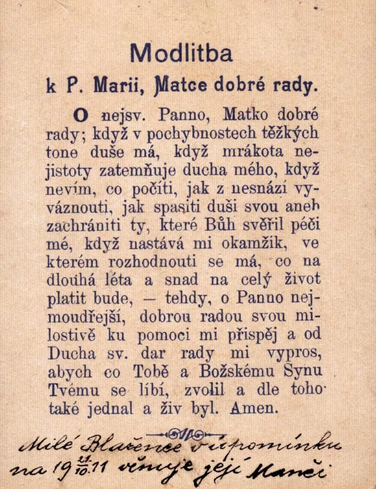 Sv. Maria, Matka dobré rady