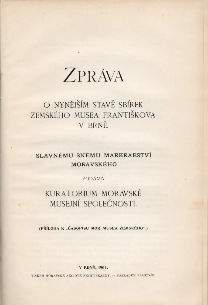 Časopis moravského muzea zemského 1905 - komplet
