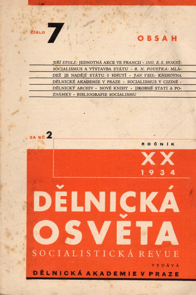 Dělnická osvěta 1934, r. 20 - komplet