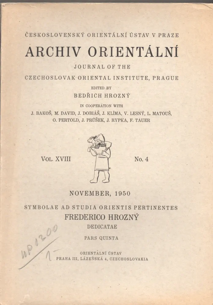 Archiv orientální 1950 r. 18 - komplet