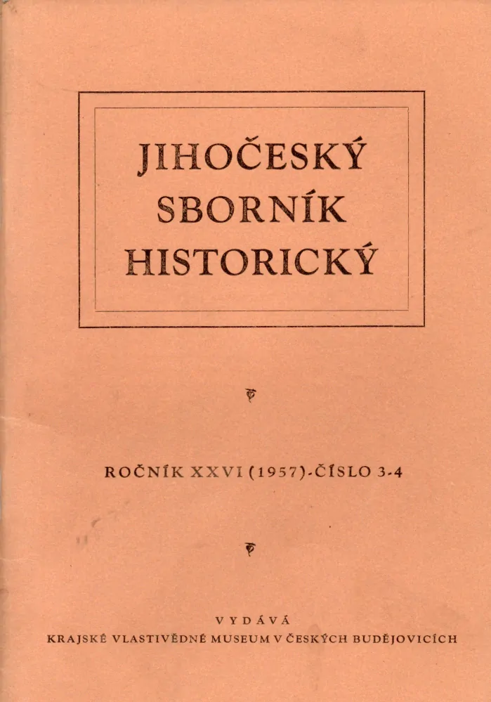Jihočeský sborník historický 1957 r. 26 - komplet