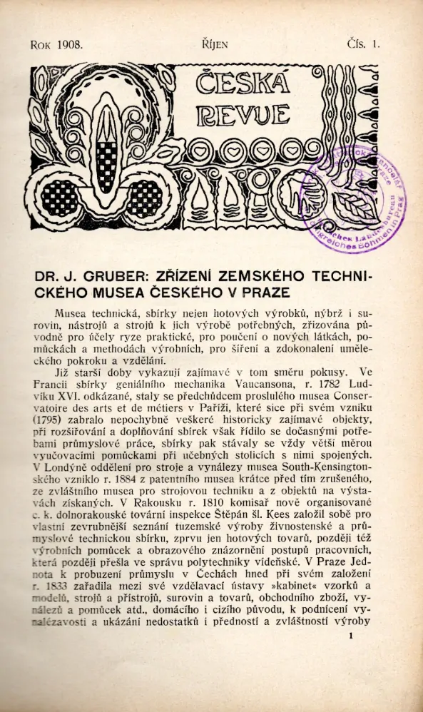 Česká revue 1908-09 r. 2 - komplet