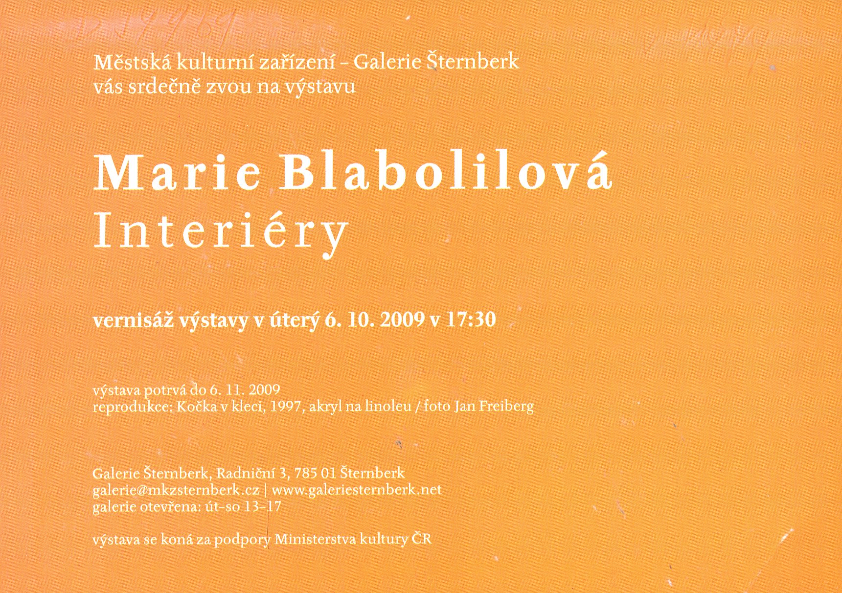 Marie Blabolilová: Interiéry