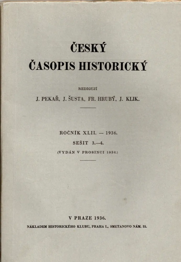 Český časopis historický 1936 r. 42 - komplet