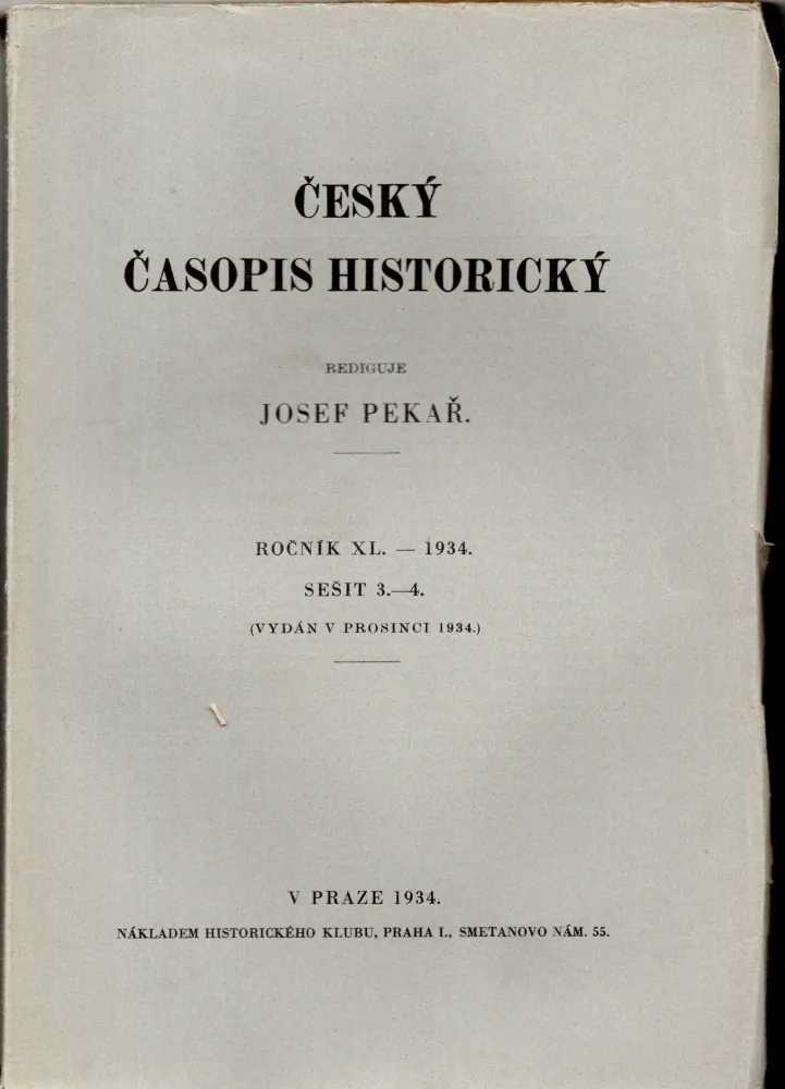 Český časopis historický 1934 r. 40 - komplet