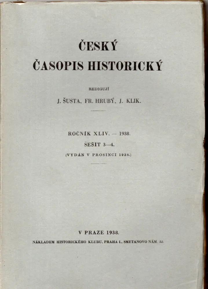 Český časopis historický 1938 r. 44 - komplet